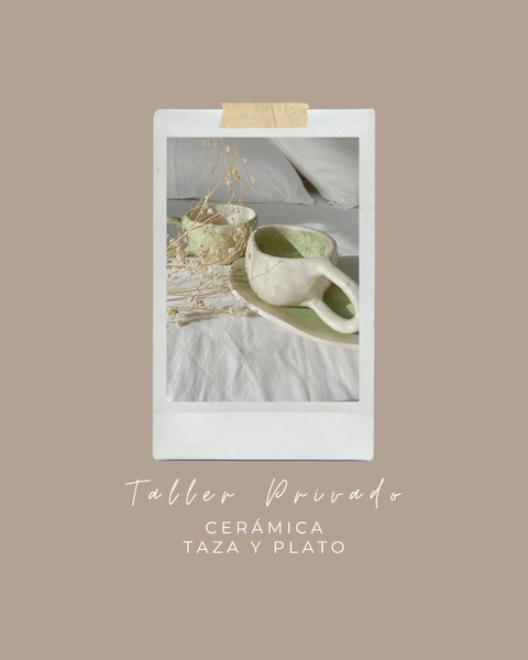 Taller privado cerámica: taza y plato