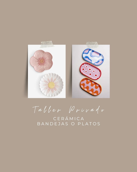 Taller privado de cerámica: Bandejas flores