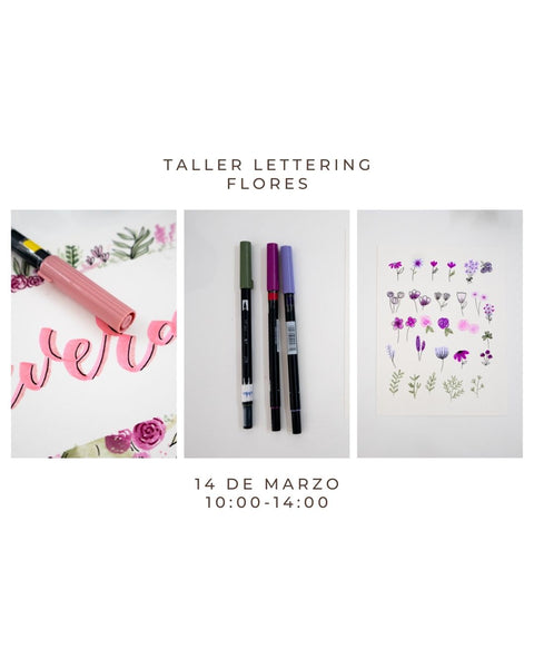 Marzo 14 - Taller Lettering y flores