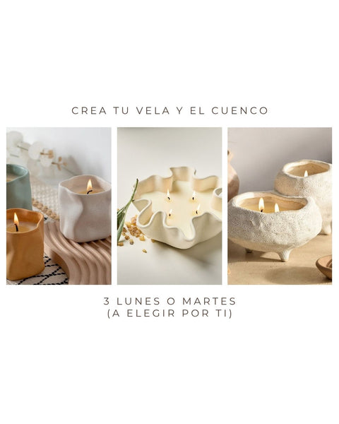 3 lunes o martes a elegir por ti - Crea tu vela y cuenco
