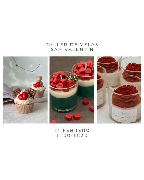 Febrero 14 - Taller de velas San Valentin