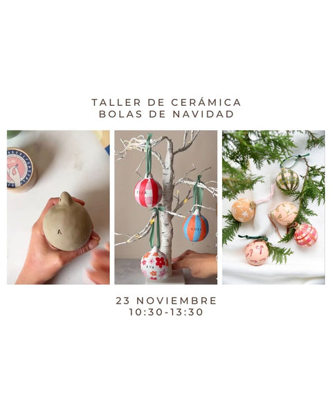 Noviembre 23 - Taller de cerámica: Bolas y adornos de Navidad