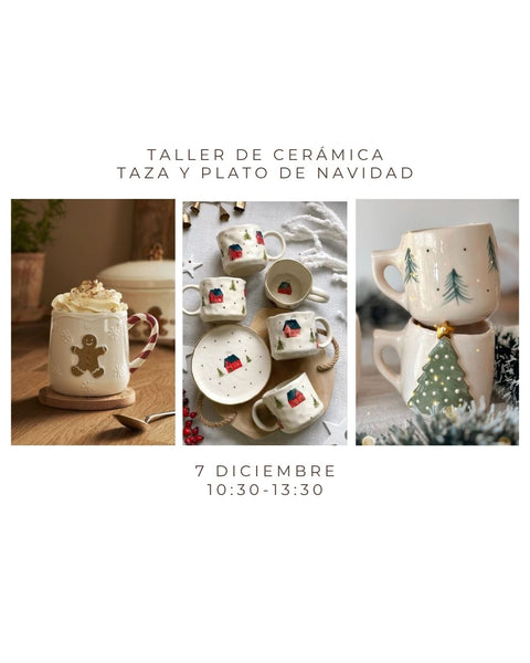 Diciembre 7 - Taller de cerámica: Tazas navideñas