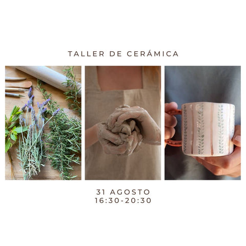 Agosto 31 - Taller de cerámica