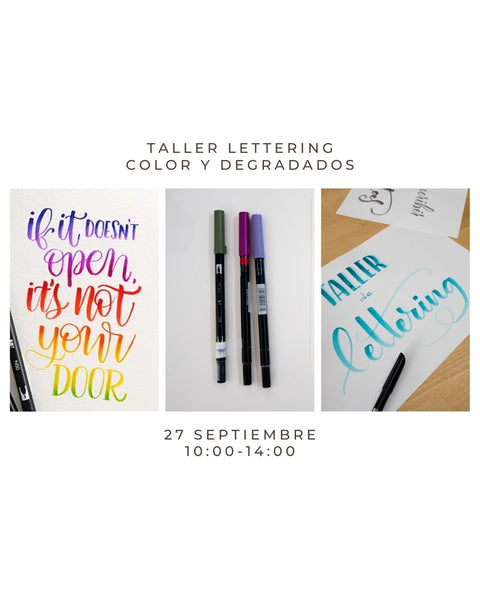 Septiembre 27 - Taller de Lettering: Color y degradados