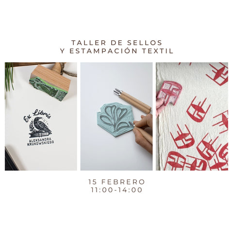 Febrero 15 - Taller de sellos y estampación textil