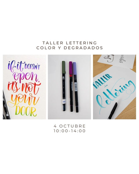 Octubre 4 - Taller de Lettering: Color y degradados